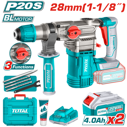 Total TRHLI202882 20V Cordless Rotary Hammer