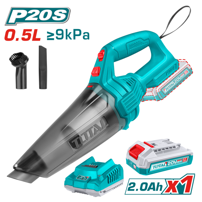 Total TVLI20126 Cordless Vacuum Cleaner 20V with 2.0Ah Battery