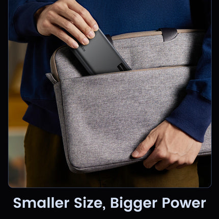 بنك طاقة يوجرين (UGREEN) بسعة 20,000 مللي أمبير - شحن سريع ثنائي الاتجاه بقوة 20 واط - منافذ USB-C و USB-A مزدوجة - أسود