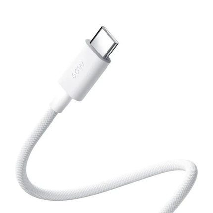 كيبل شاومي (Xiaomi) مجدول USB-C إلى USB-C – طول 1 متر بقوة 60 واط وشحن سريع 3 أمبير