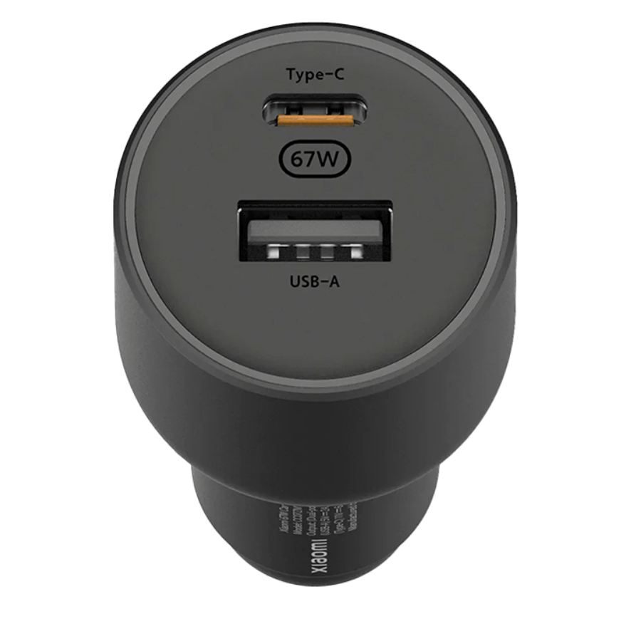 شاحن سيارة شاومي (Xiaomi) بقوة 67 واط – شحن فائق السرعة مع منفذين USB-C و USB-A شاحن سيارة شاومي (Xiaomi) بقوة 67 واط – شحن فائق السرعة مع منفذين USB-C و USB-A