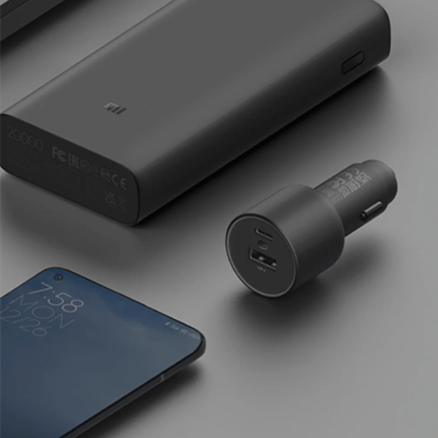شاحن سيارة شاومي (Xiaomi) بقوة 67 واط – شحن فائق السرعة مع منفذين USB-C و USB-A شاحن سيارة شاومي (Xiaomi) بقوة 67 واط – شحن فائق السرعة مع منفذين USB-C و USB-A