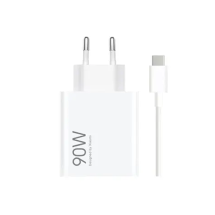 شاحن شاومي (Xiaomi) بقوة 90 واط – شاحن جداري فائق السرعة مع كيبل USB-C الأصلي