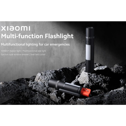 Xiaomi Multi-function Emergency Flashlight - 1000 Lumens Ultra-Bright Light with Seatbelt Cutter & Window Breaker