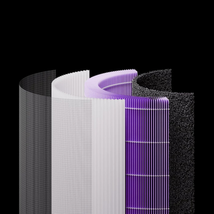 Xiaomi Smart Air Purifier 4 Compact Filter - High-Efficiency 3-in-1 HEPA Filtration System (Purple)