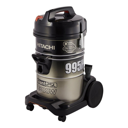 مكنسة هيتاشي برميلية (Hitachi CV-995HC) – قوة 2400 واط القصوى وسعة 25 لتر مع سحب سلك تلقائي