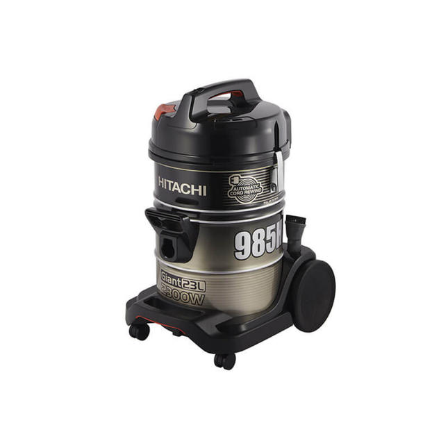 Hitachi Drum Vacuum Cleaner CV-985HC - 2300W High Power, 23L Capacity with Auto Cord Rewind