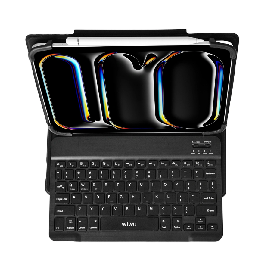 WiWU Universal Tablet Keyboard Case - Premium PU Leather, Multi-Touch Trackpad, Fits 9-11 WiWU Universal Tablet Keyboard Case - Premium PU Leather, Multi-Touch Trackpad, Fits 9-11