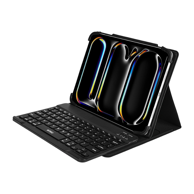 WiWU Universal Tablet Keyboard Case - Premium PU Leather, Multi-Touch Trackpad, Fits 9-11" Devices