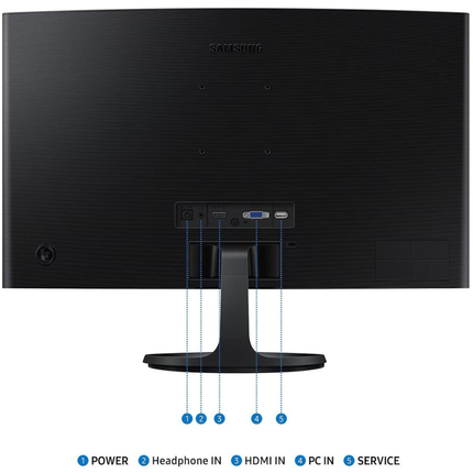 Samsung 24" S3 Essential D362 Curved Monitor - Full HD, 100Hz Refresh Rate, VA Panel, Eye Care Mode
