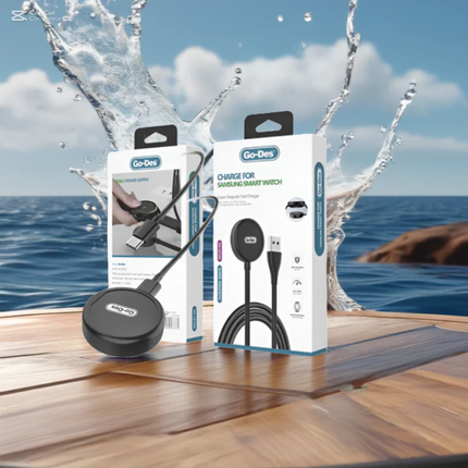 Go-Des GD-UC615 Galaxy Watch Magnetic Wireless Charger - Type-C Port, Safe Charging, Compatible with Samsung Galaxy Watch