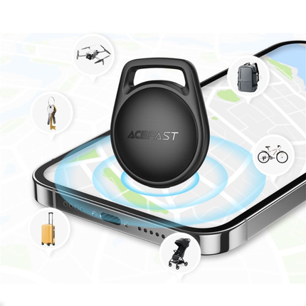 حزمة 4 قطع جهاز التتبع الذكي Acefast S1 - متوافق مع Apple Find My، تتبع دقيق للموقع، حماية شاملة لجميع ممتلكاتك