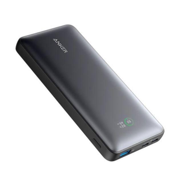 بنك طاقة أنكر 533 (PowerCore 30W) - سعة 10,000 مللي أمبير، شحن سريع بقدرة 30 واط، شاشة عرض رقمية ذكية، وتقنية Power Delivery