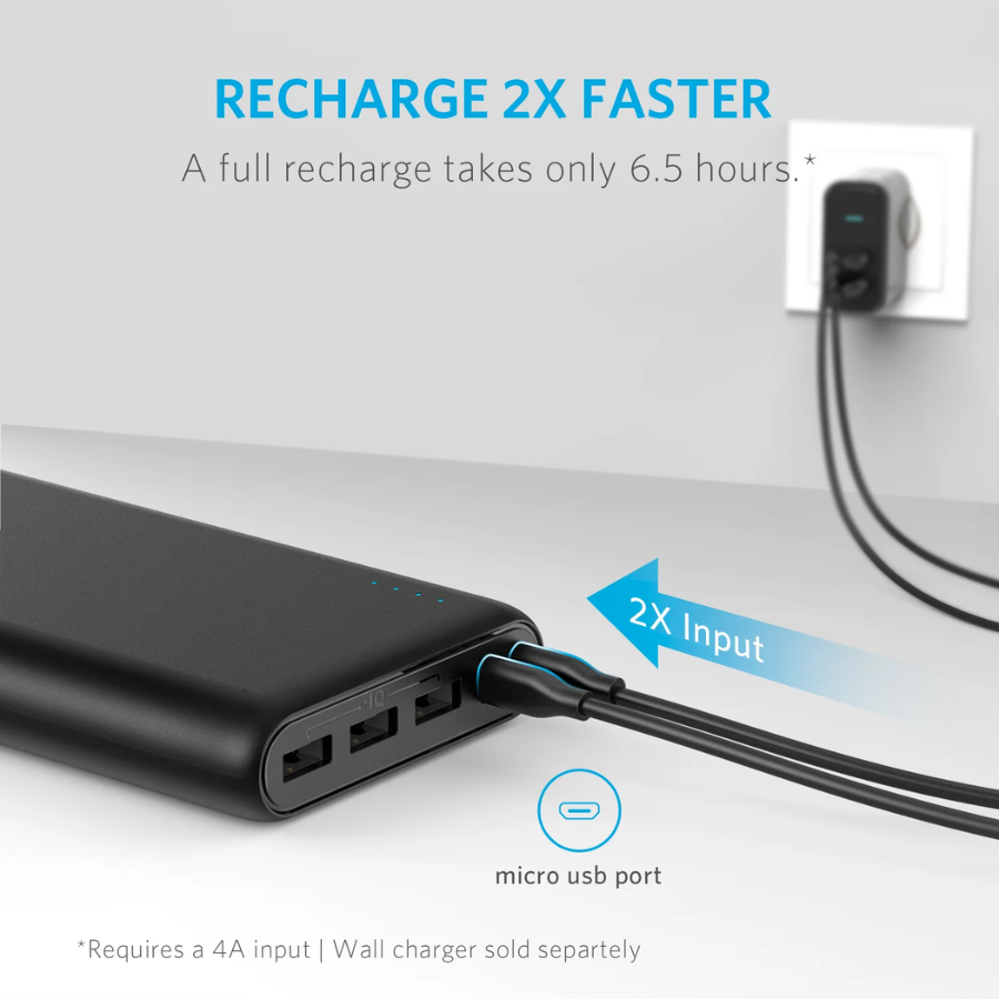 بنك طاقة أنكر PowerCore 26,800 مللي أمبير - سعة هائلة، شحن 3 أجهزة معاً، وإعادة شحن مزدوجة السرعة بنك طاقة أنكر PowerCore 26,800 مللي أمبير - سعة هائلة، شحن 3 أجهزة معاً، وإعادة شحن مزدوجة السرعة