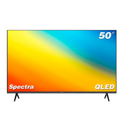 G-Guard 50" Spectra CQG Smart TV - 4K QLED Display, Google TV OS, Dolby Vision & Dolby Atmos, Metal Frameless Design