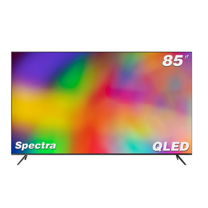 شاشة جي جارد 85 بوصة سبيكترا (Spectra CQG) - تقنية QLED 4K، نظام Google TV، تقنيات Dolby Vision وDolby Atmos، وتصميم معدني بدون حواف