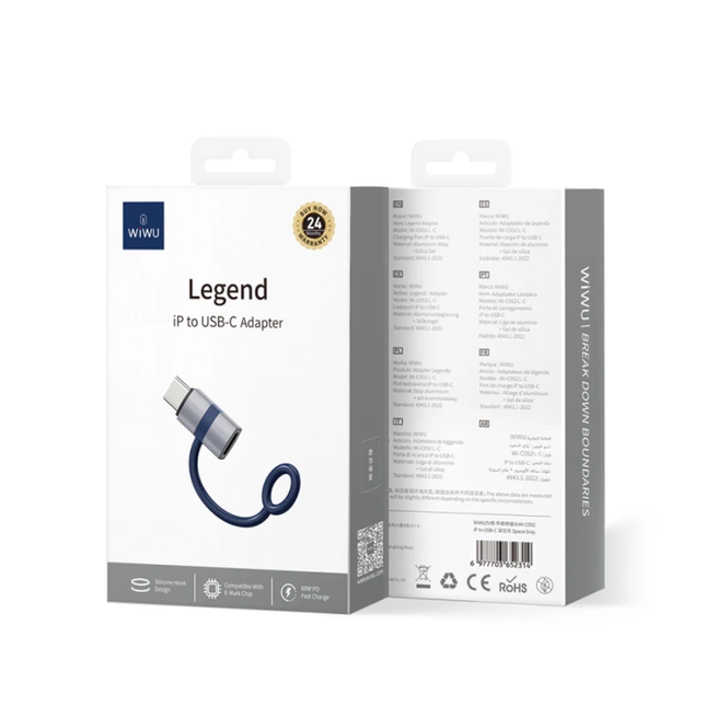 WiWU Smart Fast Charging Adapter - High-Speed Power & Data Connector