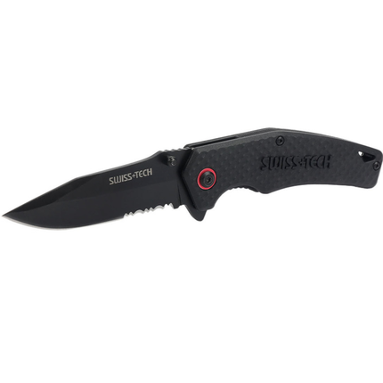 Swiss Techcamping knife (ST014012) - Precision EDC Tool with 7Cr17MoV Steel Blade