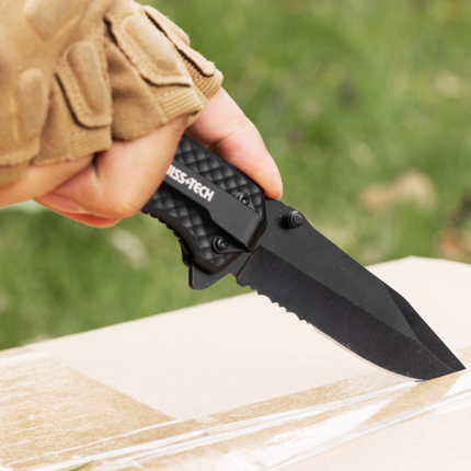 Swiss Techcamping knife (ST014012) - Precision EDC Tool with 7Cr17MoV Steel Blade