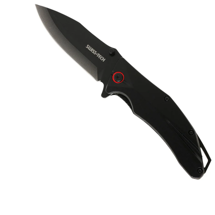 Swiss Tech 10cm Carbon Steel camping knife (ST012005) - Heavy-Duty Survival & Camping Tool