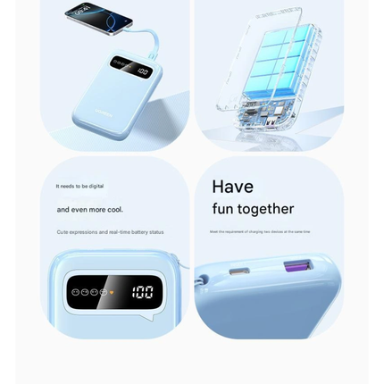 باور بانك يوجرين (Ugreen) سعة 10,000 مللي أمبير (PB522) - شحن سريع بقدرة 20 واط مع كابل USB-C