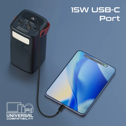 Promate PowerMine-80Pro High-Capacity 80,000mAh Charging Station - 165W Total Output with 100W USB-C Power Delivery