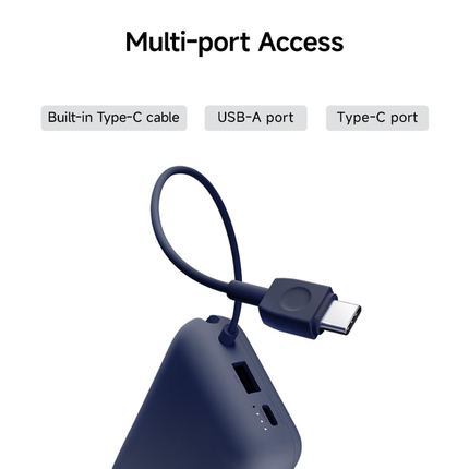 Xiaomi Pocket Power Bank 10,000mAh - 22.5W Fast Charging with Built-In USB-C Cable