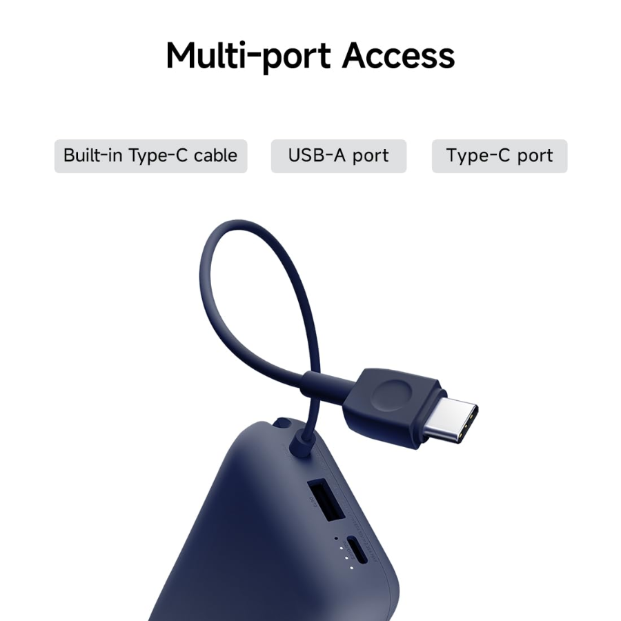 باور بانك شاومي (Xiaomi) نسخة الجيب سعة 10,000 مللي أمبير - شحن سريع 22.5 واط مع كابل USB-C مدمج باور بانك شاومي (Xiaomi) نسخة الجيب سعة 10,000 مللي أمبير - شحن سريع 22.5 واط مع كابل USB-C مدمج