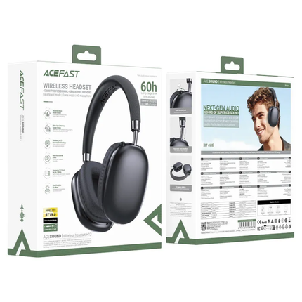 Acefast H13 Wireless Over-Ear Headphones - Hi-Res Audio with Integrated Microphone and Long Battery Life
