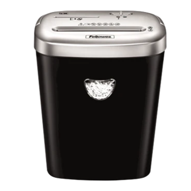 فرامة ورق Fellowes Powershred - فرم عرضي (Cross-Cut) حتى 10 ورقات مع مدمر للأقراص والبطاقات