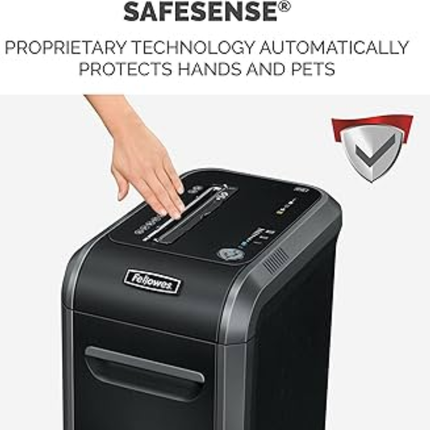 فرامة ورق Fellowes Powershred - فرم عرضي (Cross-Cut) حتى 18 ورقة مع نظام منع الانحشار وسلة كبيرة