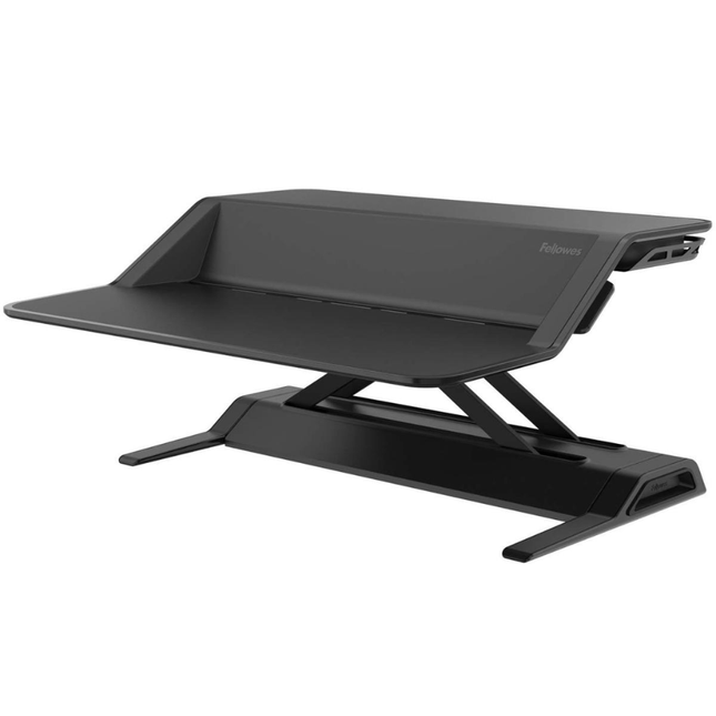 قاعدة مكتب Fellowes Lotus المتحركة - قابلة لتعديل الارتفاع (جلوس ووقوف) مجمعة مسبقاً