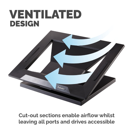 Fellowes Designer Suites Laptop Riser - Height Adjustable Stand with Integrated Cooling Vents