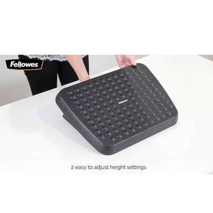 مسند قدمين Fellowes المريح - قابل لتعديل الارتفاع لدعم الظهر والأرجل تحت المكتب