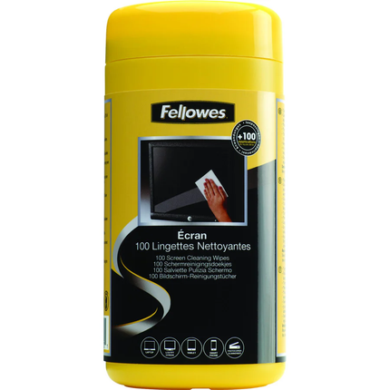 Fellowes Screen Cleaning Wipes - 100 Gentle Wipes for Monitors, Laptops, and Smartphones
