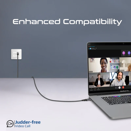 Promate Clink-RJ45 High-Speed Cat6 Ethernet Cable - Gigabit Gold-Plated Network Cable for Home and Office