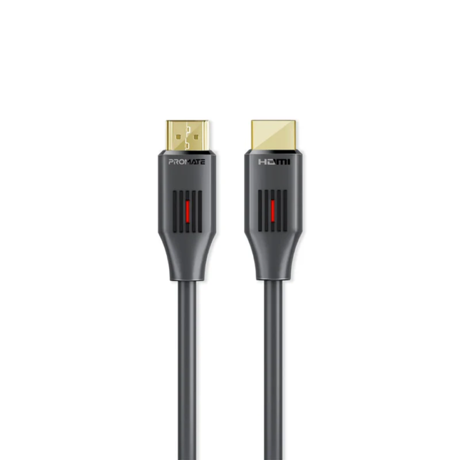 كابل Promate proLink4K60-500 عالي الوضوح HDMI 4K - تردد 60 هيرتز، رؤوس مطلية بالذهب وطول 5/10/15/20 متر