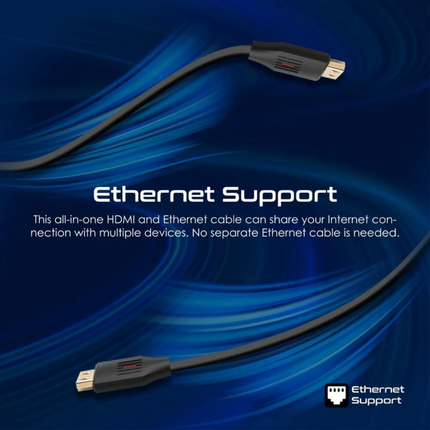 كابل Promate proLink4K60-500 عالي الوضوح HDMI 4K - تردد 60 هيرتز، رؤوس مطلية بالذهب وطول 5/10/15/20 متر
