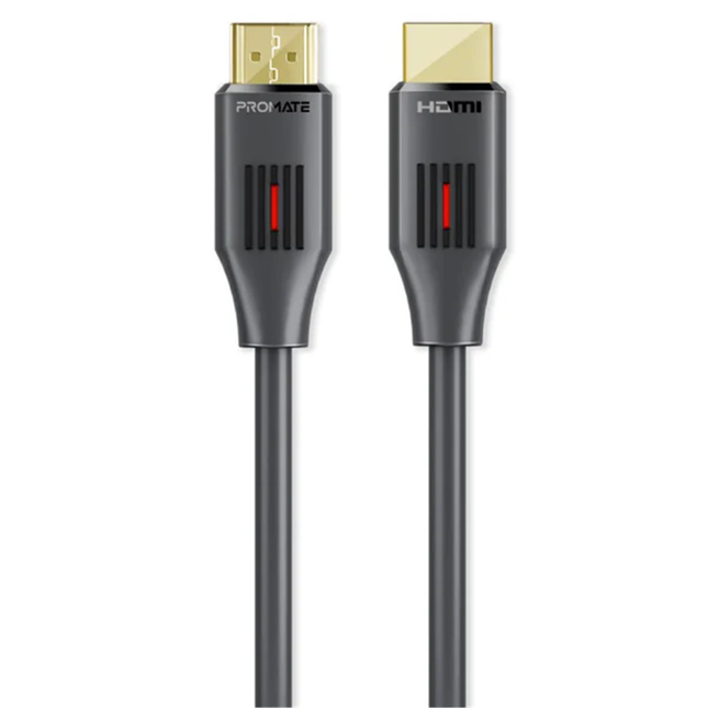 كابل Promate proLink4K60-300 عالي الوضوح HDMI 2.0 - دقة 4K @ 60Hz، سرعة 18Gbps ورؤوس مطلية بالذهب (1.5-3 متر)
