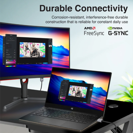 كابل Promate dpLink-16K فائق السرعة DisplayPort 2.1 - دقة 16K@60Hz، سرعة 80Gbps ورؤوس مطلية بالذهب