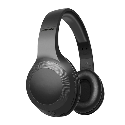 Promate Laboca High-Definition Wireless Headphones - Deep Bass, Bluetooth 5.0, MicroSD Playback, and Built-in Mic