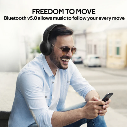 Promate Laboca High-Definition Wireless Headphones - Deep Bass, Bluetooth 5.0, MicroSD Playback, and Built-in Mic