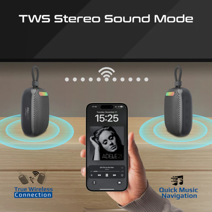 Promate Tingz High-Definition Wireless Speaker - 7W Power, CrystalSound™ Technology, Bluetooth 5.3, and Ultra-Portable Design