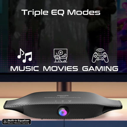 Promate Delta-X High-Definition Gaming Headset - Immersive Surround Sound, RGB Backlight, and Noise-Isolating Microphone