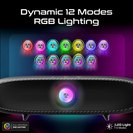 Promate Delta-X High-Definition Gaming Headset - Immersive Surround Sound, RGB Backlight, and Noise-Isolating Microphone