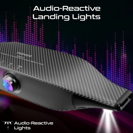 Promate Delta-X High-Definition Gaming Headset - Immersive Surround Sound, RGB Backlight, and Noise-Isolating Microphone