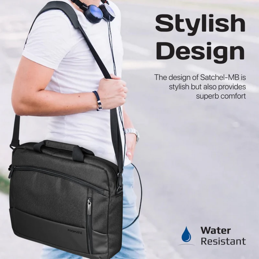 حقيبة كتف Promate Satchel-MB للابتوب - تصميم حقيبة كتف Promate Satchel-MB للابتوب - تصميم