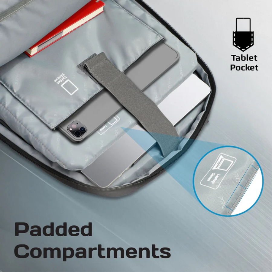 حقيبة ظهر Promate Satchel الفاخرة للابتوب - تصميم نحيف، خفيفة الوزن جداً، مقاومة للماء، وسحابات آمنة للأجهزة مقاس 15.6 بوصة حقيبة ظهر Promate Satchel الفاخرة للابتوب - تصميم نحيف، خفيفة الوزن جداً، مقاومة للماء، وسحابات آمنة للأجهزة مقاس 15.6 بوصة