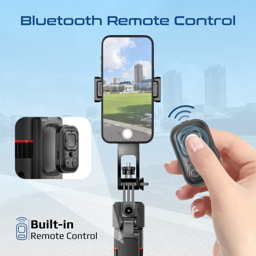 Promate Tripop-AI Smart Object & Face Tracking Mount - 360° Automatic Rotation, AI-Powered Motion Tracking, and Portable Design for Vlogging & Streaming Promate Tripop-AI Smart Object & Face Tracking Mount - 360° Automatic Rotation, AI-Powered Motion Tracking, and Portable Design for Vlogging & Streaming