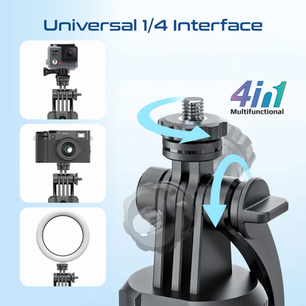 Promate Tripop-AI Smart Object & Face Tracking Mount - 360° Automatic Rotation, AI-Powered Motion Tracking, and Portable Design for Vlogging & Streaming